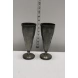 Two Pewter Goblets
