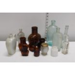 A job lot of assorted vintage bottles & other