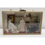 A cased glazed doll's house display