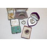 A selection of boxed vintage costume jewellery