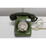 A vintage green GPO telephone
