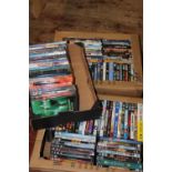 Three boxes of DVD's
