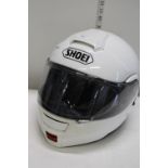 A Shoei crash helmet