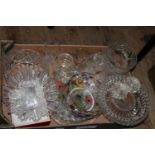 A selection of vintage glass ware