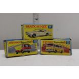 Three boxed Matchbox models