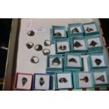 A large selection of boxed costume rings