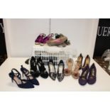 A large selection of vintage ladies shoes