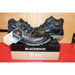 A new pair of black rock biker boots size 5
