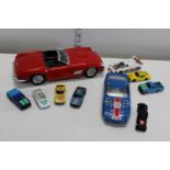 A selection of assorted model cars including Corgi Burago etc