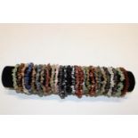 A selection of natural stone costume bracelets