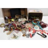 A job lot of assorted costume jewellery and watches etc