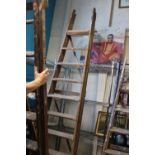 A pair of vintage wooden step ladders collection only