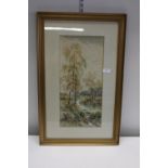 A watercolour by Charles F Allbon collection only