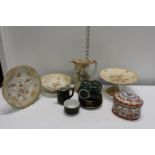 A selection of ceramics including Crown Ducal, Crown Devon etc