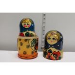 A vintage wooden Russian doll