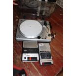 Two vintage cassette players & turntable collection only