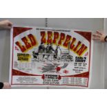A vintage Led Zepplin concert poster 86x61cm