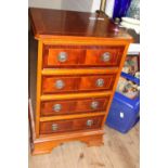 A modern reproduction Georgian style four drawer cabinet h74cm collection only