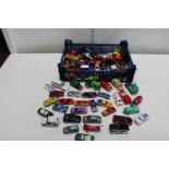 A job lot of play worn die-cast models