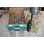 A job lot of assorted antique bottles Collection only
