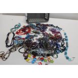 A job lot of costume jewellery