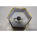 A 9ct gold solitaire ring size J 1/4