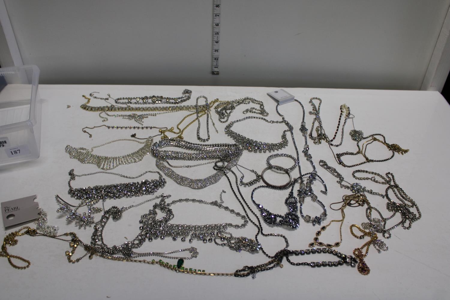 A job lot of costume jewellery