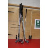 A selection of golf clubs Collection only