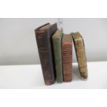 4 Antique Books including Parley's works for the chimney corner 1848?
