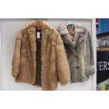 Two Ladies vintage fur jackets