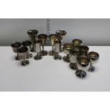 A selection of assorted metal ware goblets