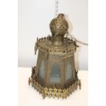 Large Indian style Brass period ceiling lantern 45cm