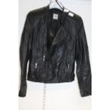 TU Ladies Leather look Motorbike Jacket. Size 10