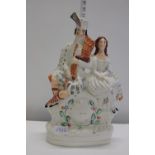 A Victorian Staffordshire flat back figure Height 37cm