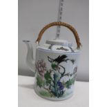 A large hand painted Chinese tea kettle 24cm