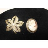 Two vintage costume brooches