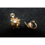 Two 9ct gold pendants/charms 1.89 grams