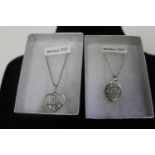 Two 925 silver necklaces & pendants