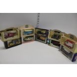 Ten assorted boxed die-cast models