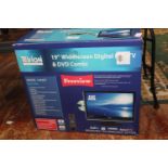 A boxed 19 inch LCD TV & DVD combo