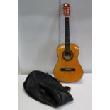 Herald Acoustic Guitar with case, Needs restringing. postage unavailable