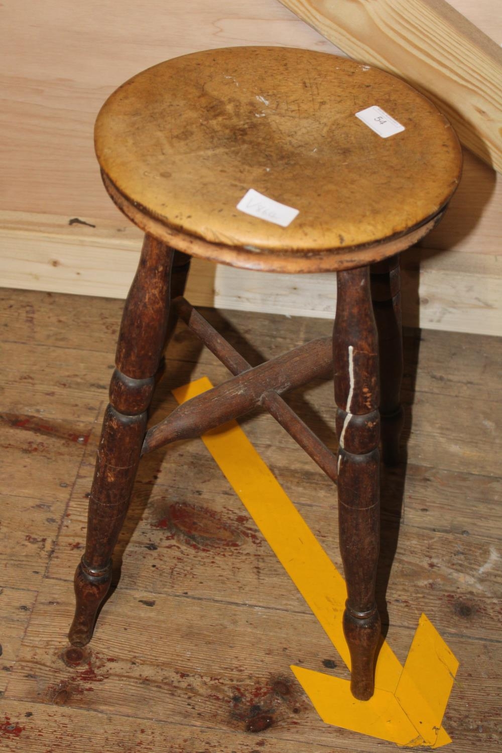 A antique elm wooden stool. Postage unavailable