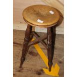 A antique elm wooden stool. Postage unavailable