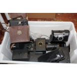 A large qty of vintage cameras & accessories