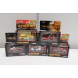 Five boxed Corgi Fire Heroes die-cast models