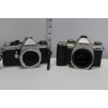 Two vintage Pentax camera bodies