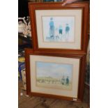 Two well framed prints. Postage unavailable largest 65 x57cm