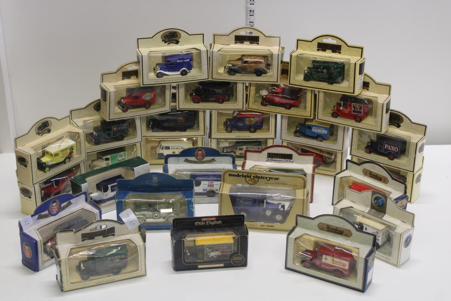 A large selection of boxed die-cast models