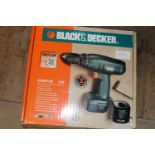 A boxed Black & Becker cordless drill