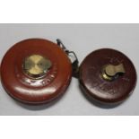 Two vintage Rathbone leather cased tape measures